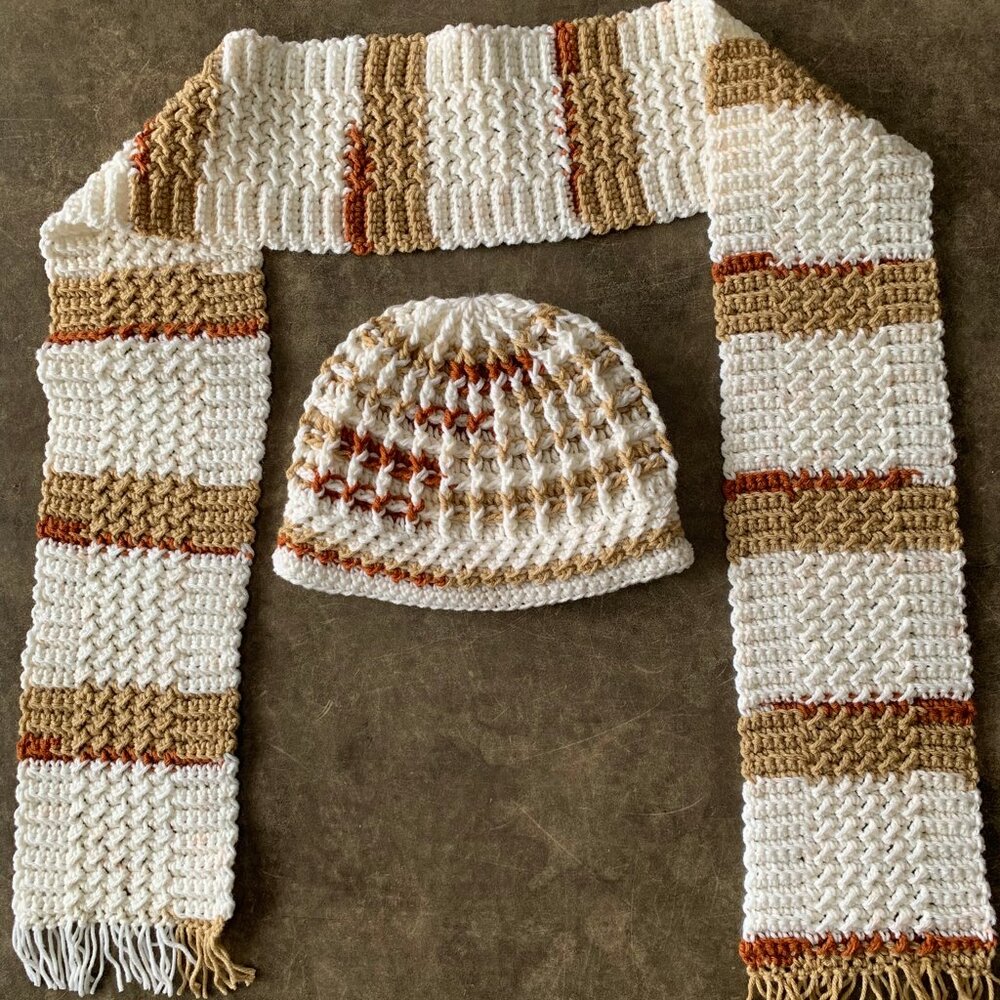 MEN'S Hand Crocheted Winter Set